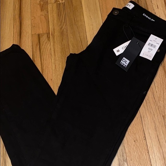 DL1961 Emma Power Legging Jeans stretch denim black size 25 - Picture 2 of 8